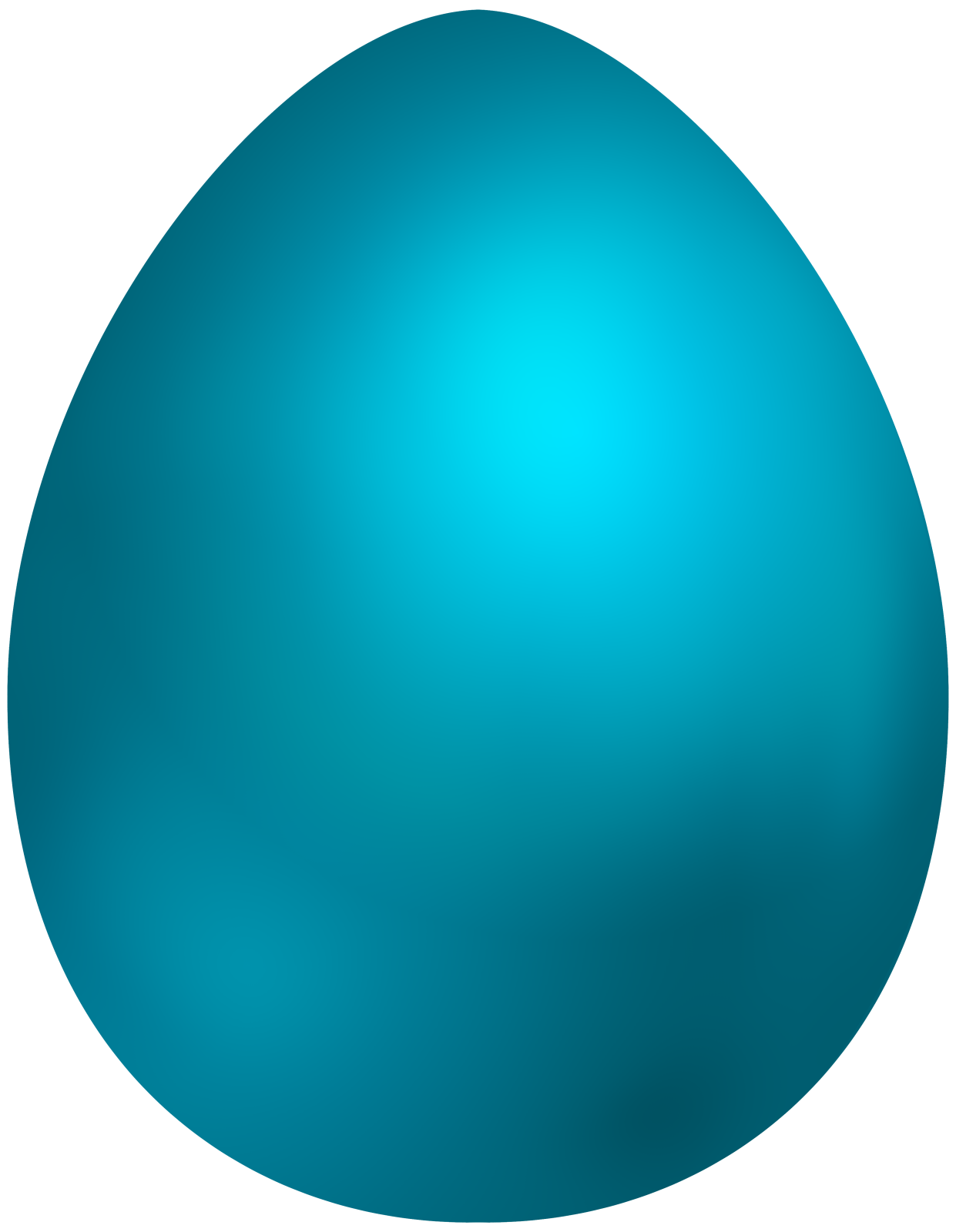 a blue egg on a white background