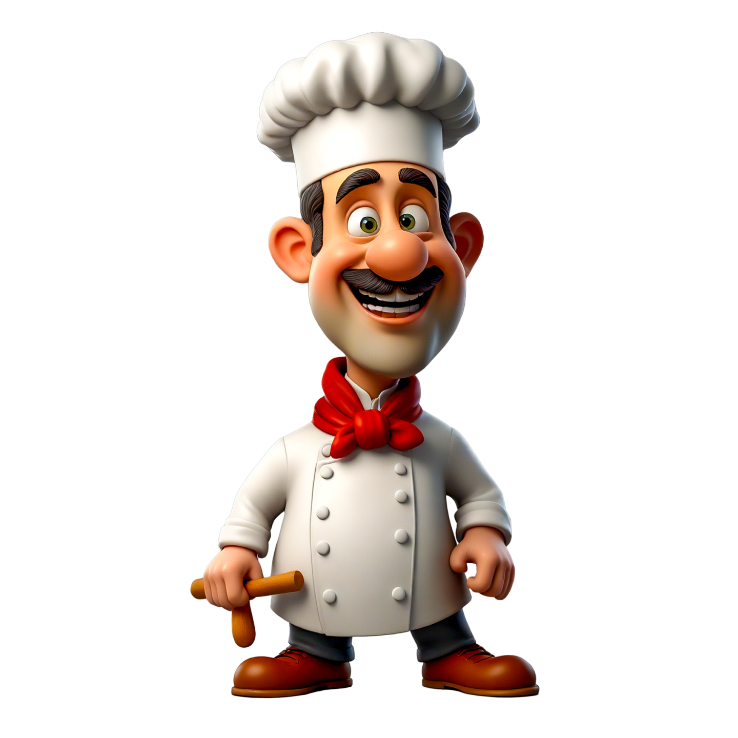 a cartoon character in a chef's uniform