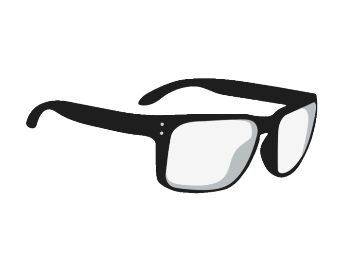 a pair of glasses on a white background