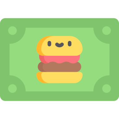 an illustration of a hamburger on a green background