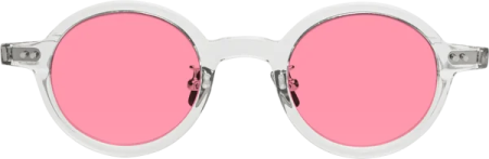 a pair of sunglasses with pink lenses