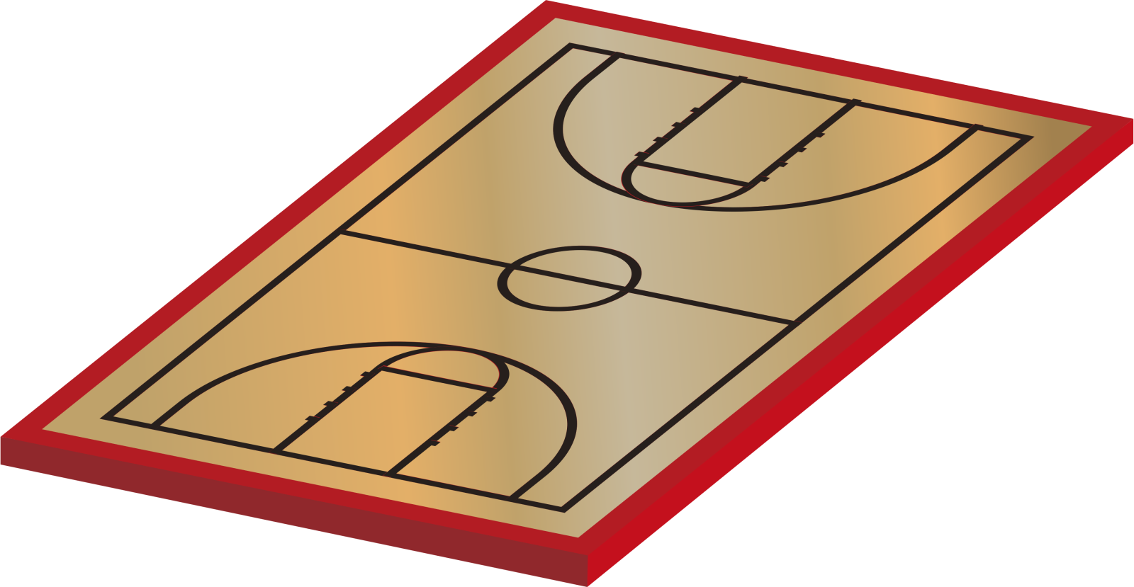 an illustration of a basketball court