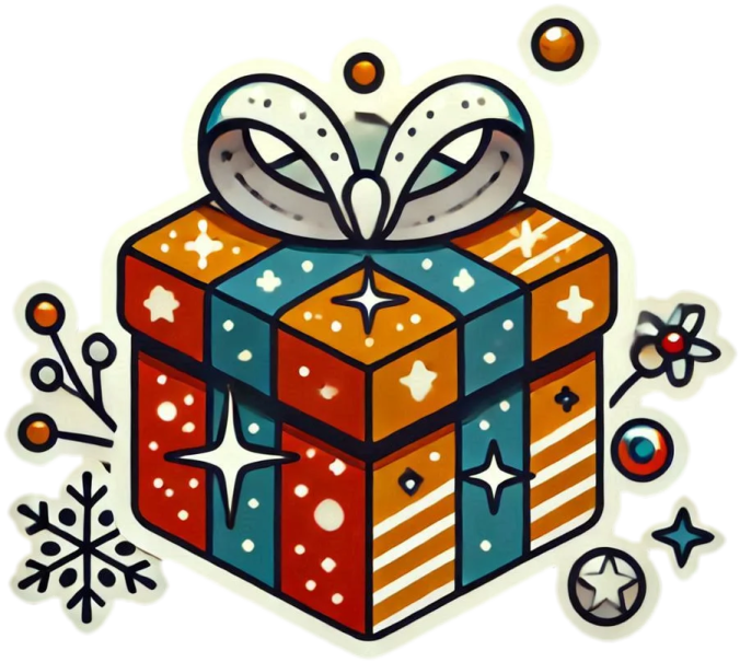 a gift box with a bow on top of it