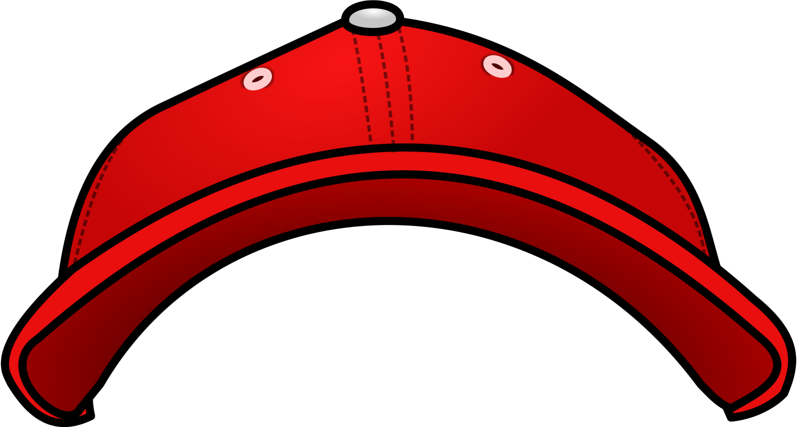 a red baseball cap