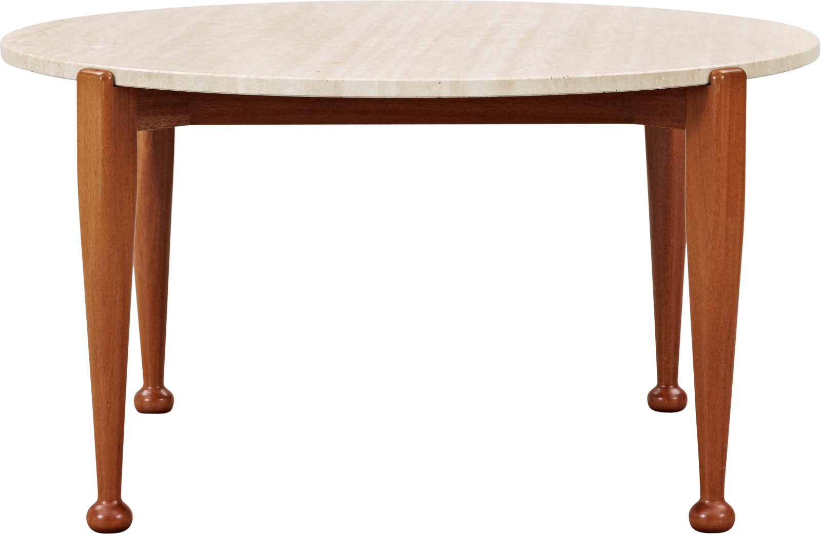 a round marble top side table