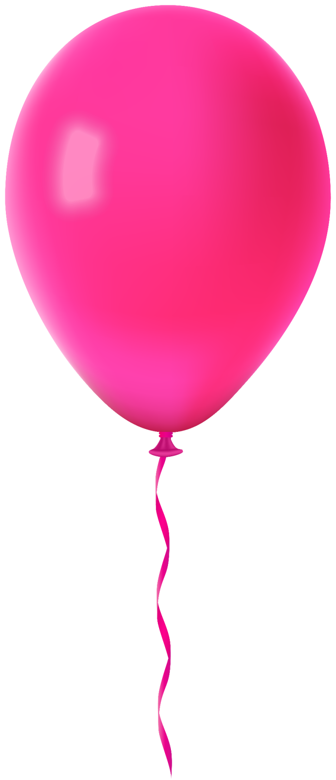 a pink balloon with a string attached to it