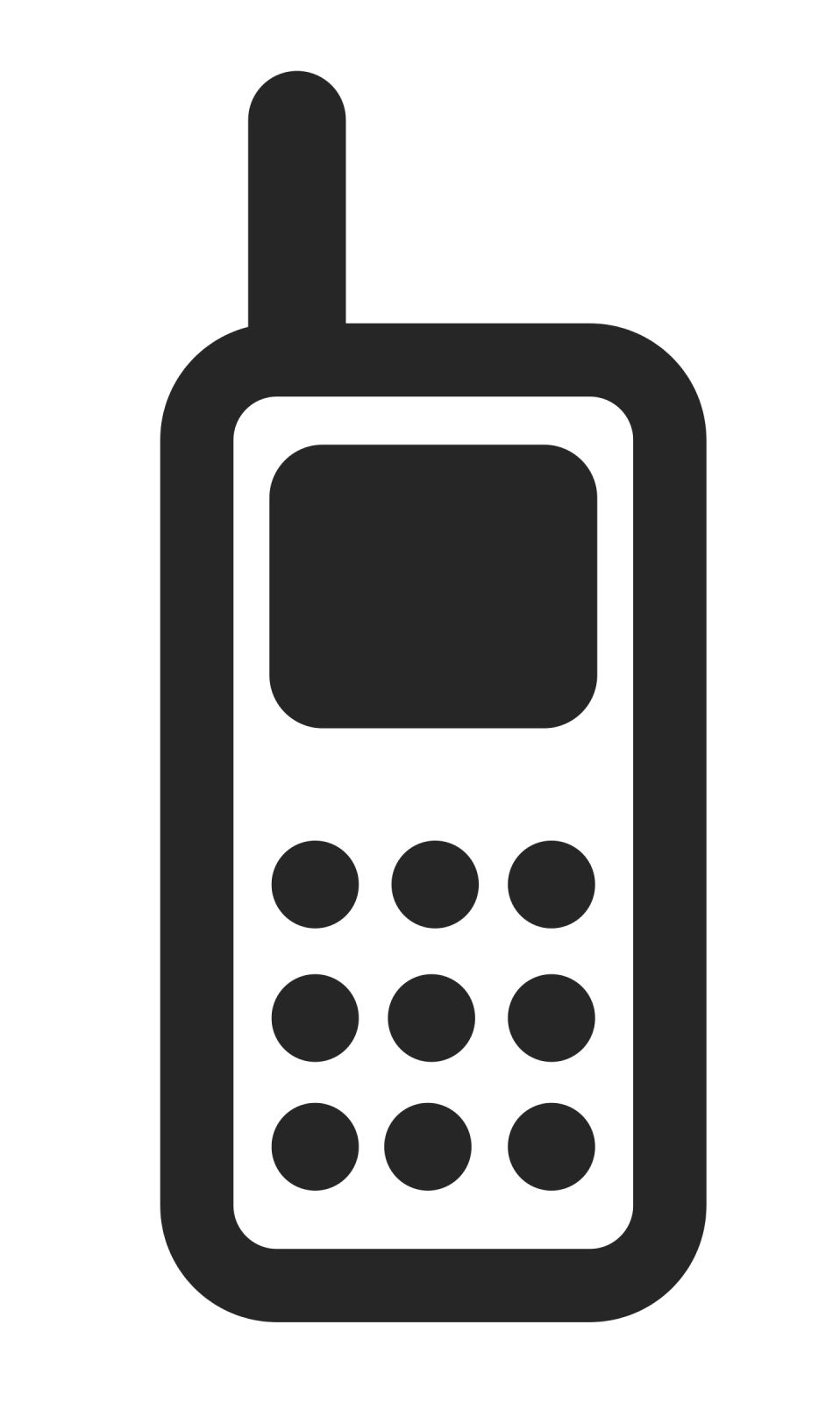 a black and white icon of a radio