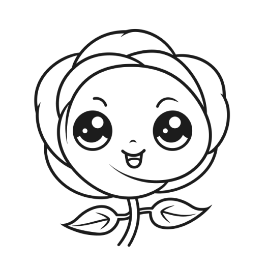 how to draw a cute flower step by step