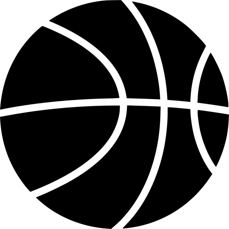 a black and white basketball ball