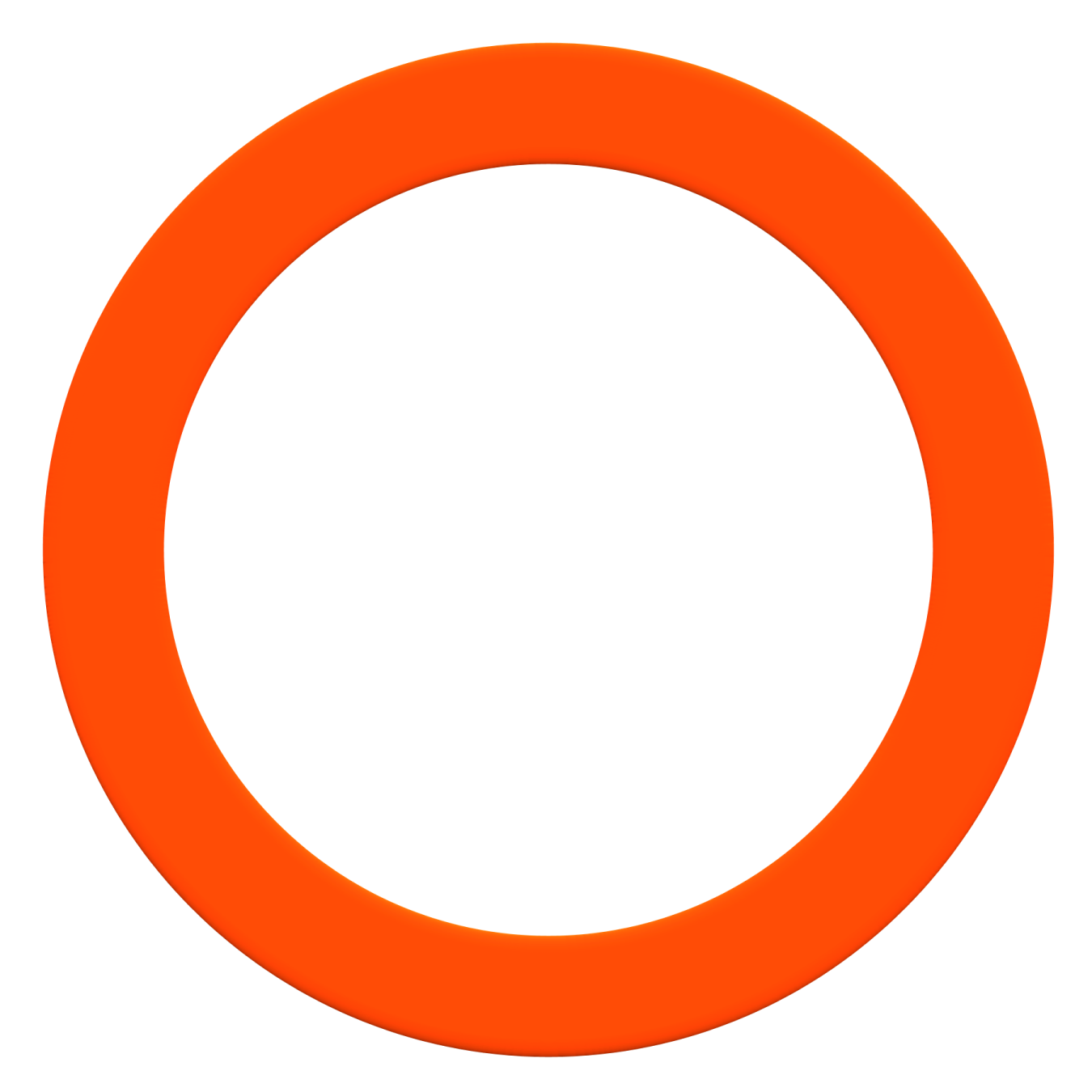 an orange circle on a white background