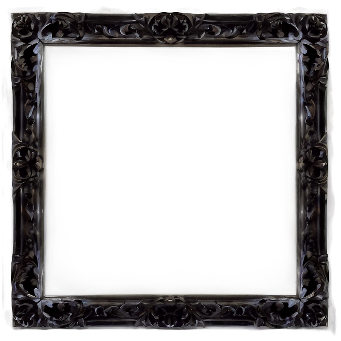 a black frame on a white background