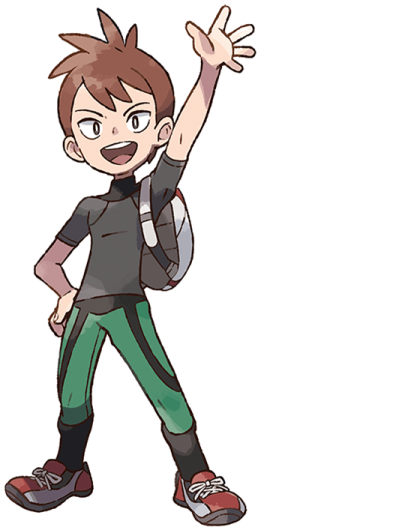 a drawing of a boy with a backpack on his back