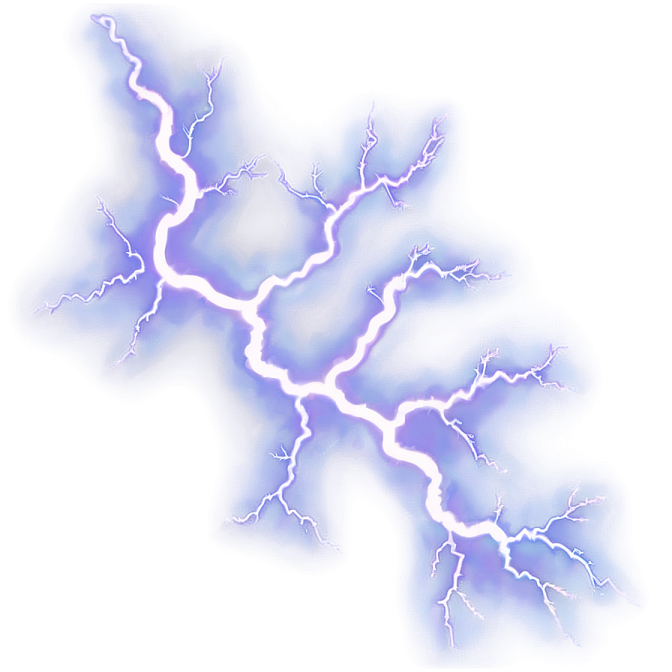 a lightning bolt on a white background
