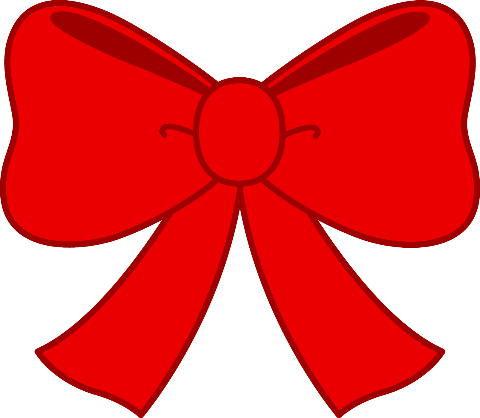 a red bow on a white background