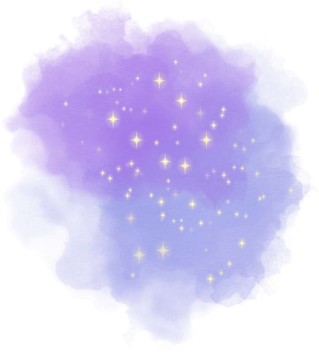 a watercolor painting of stars in the sky