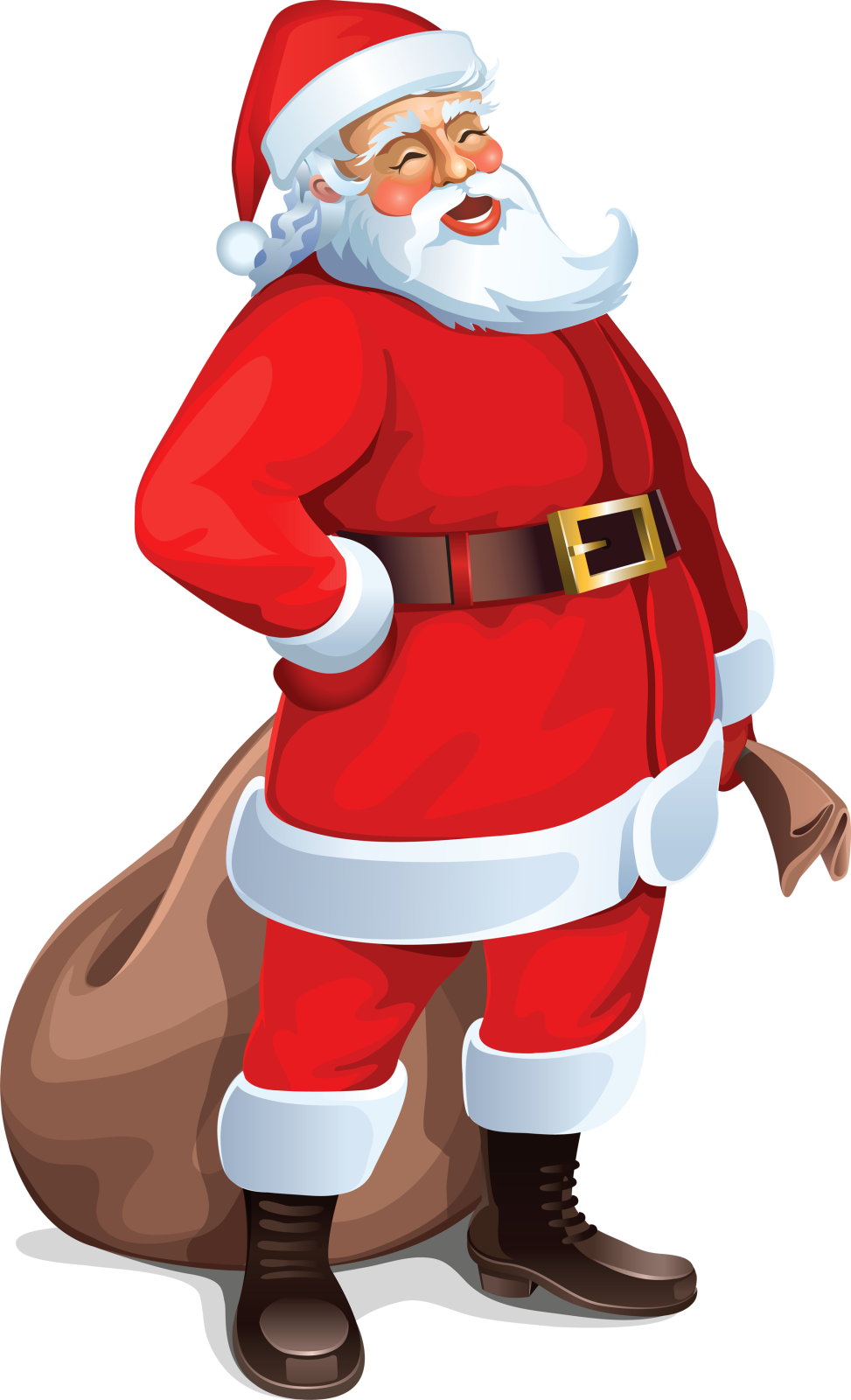 a santa claus carrying a sack of presents