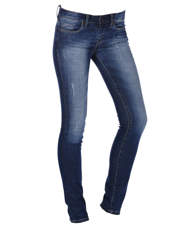 a woman in jeans with a white background