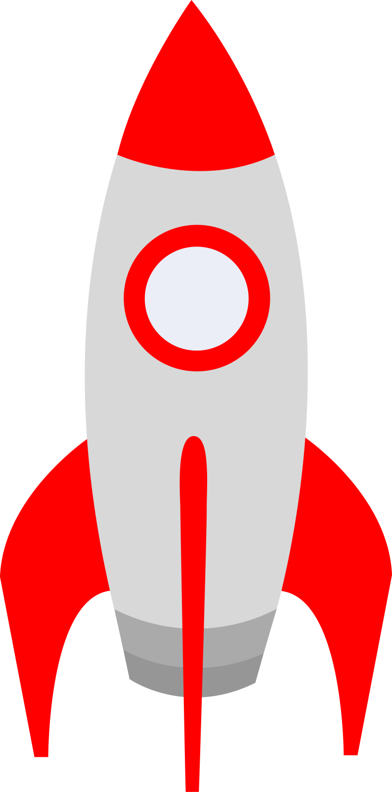 an image of a red and white rocket