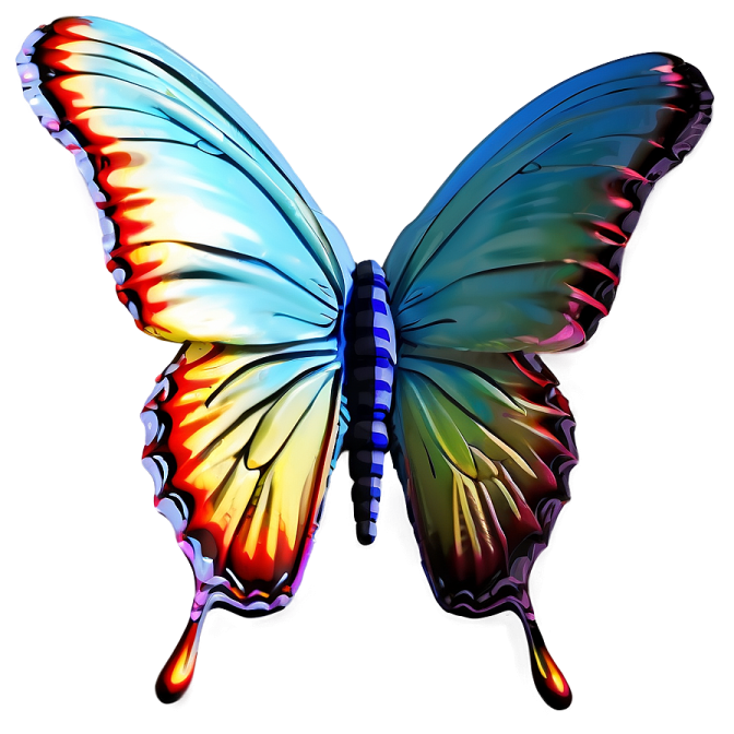 a colorful butterfly on a white background