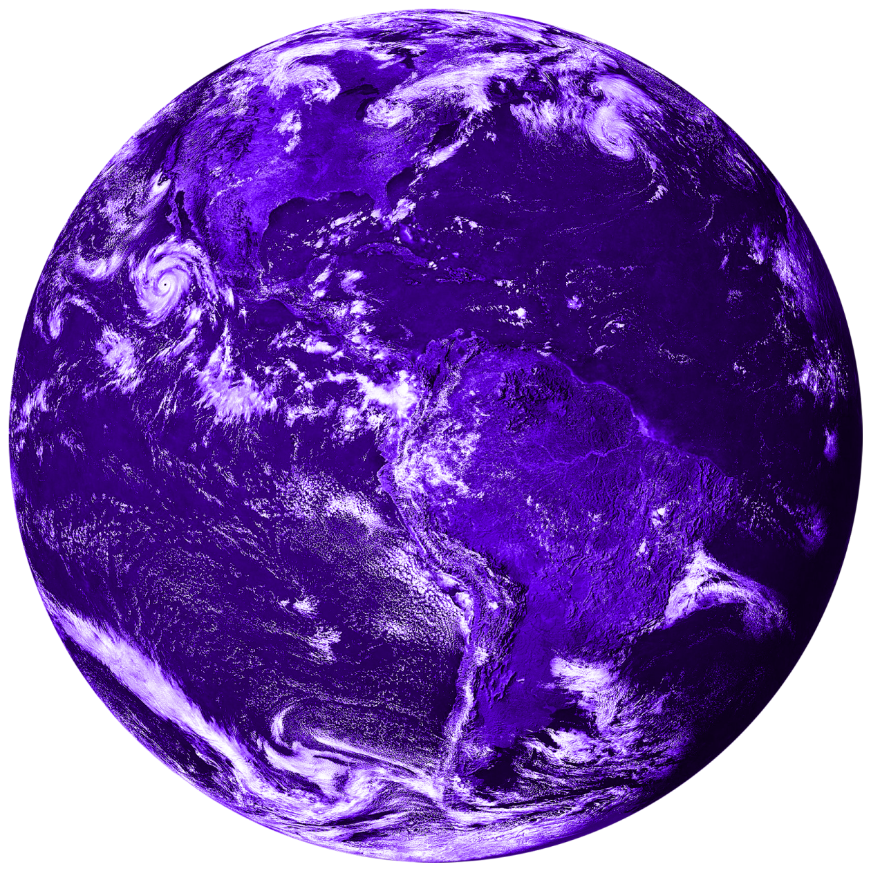 a purple planet with a white background