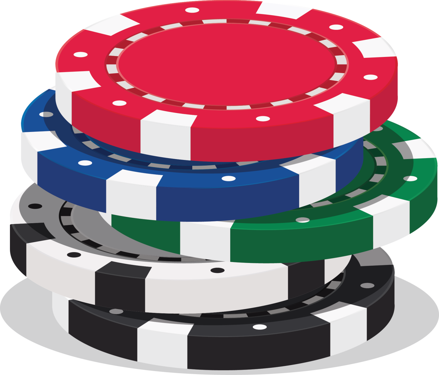 a stack of poker chips