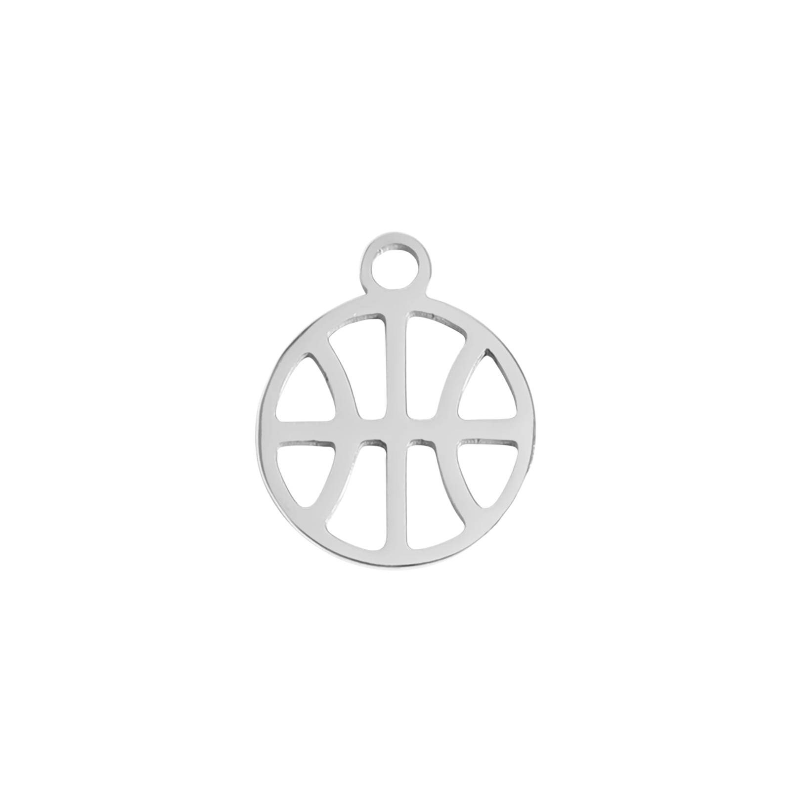 a silver pendant with a cross in the middle
