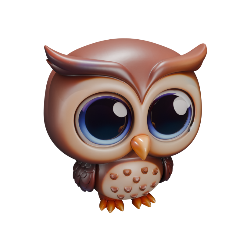 an image of an owl with big eyes