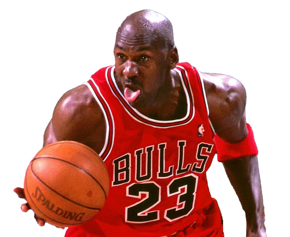 a man in a red jersey holding a basketball ball