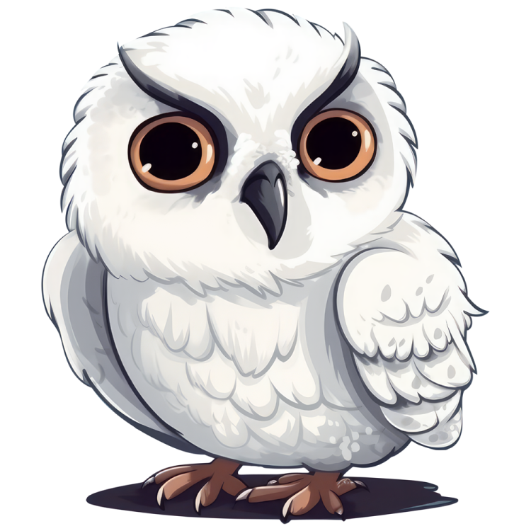 an owl on a white background