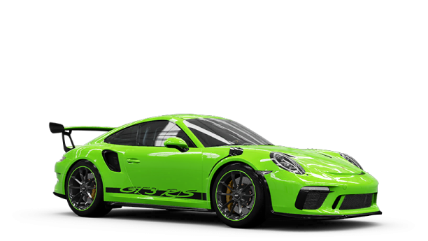 a green porsche sports car