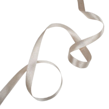 a roll of white ribbon