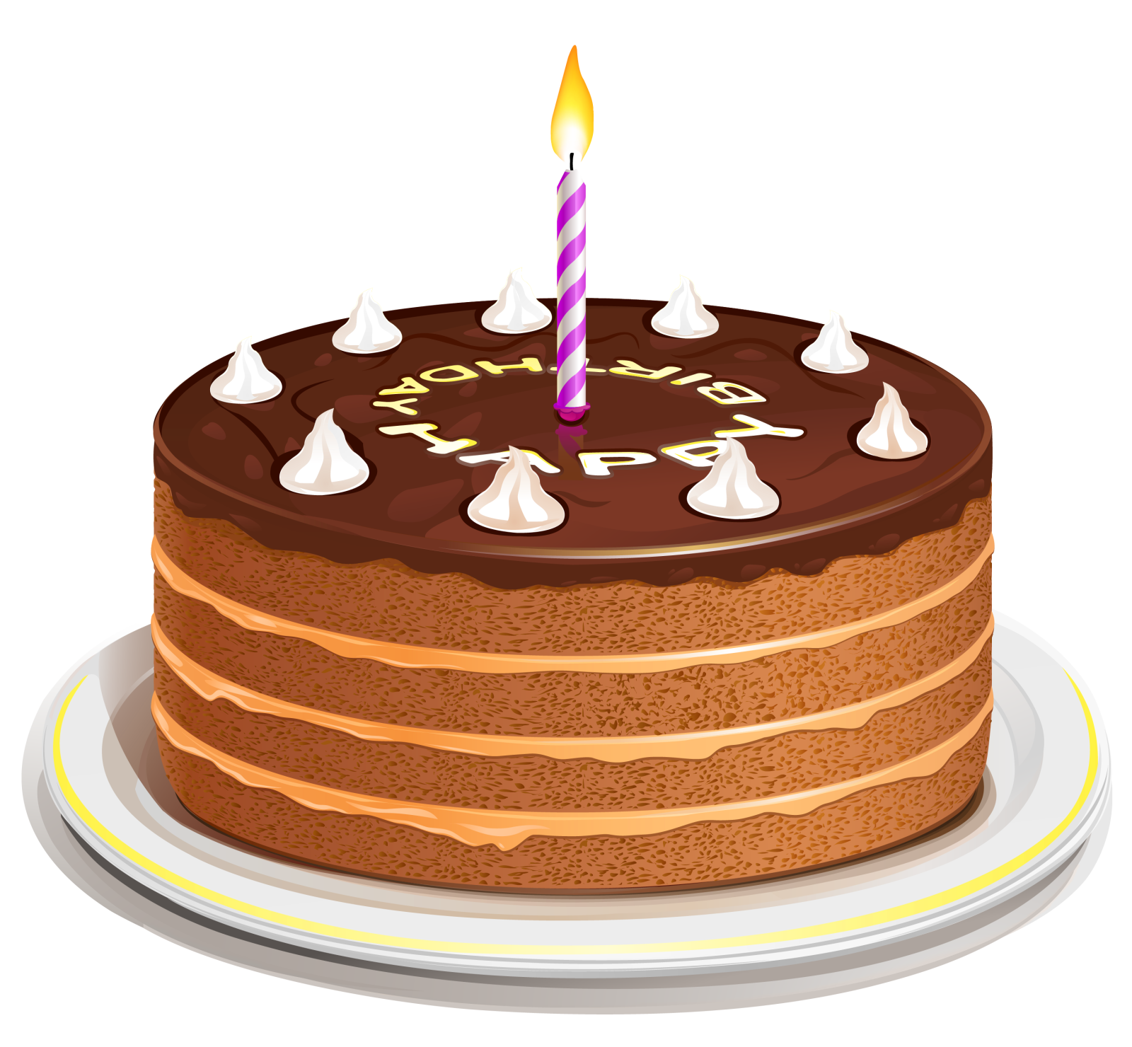 a cake with a lit candle on top
