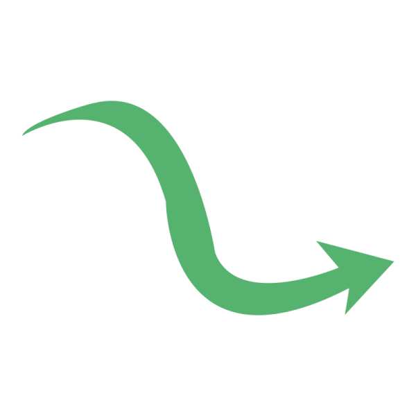 a green arrow pointing up to the right
