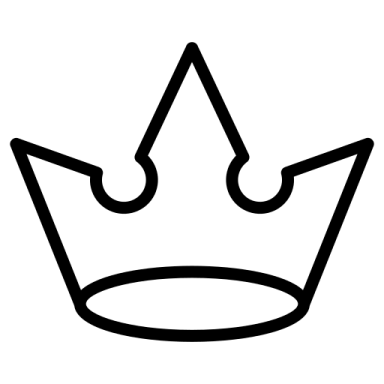 a black and white image of a crown