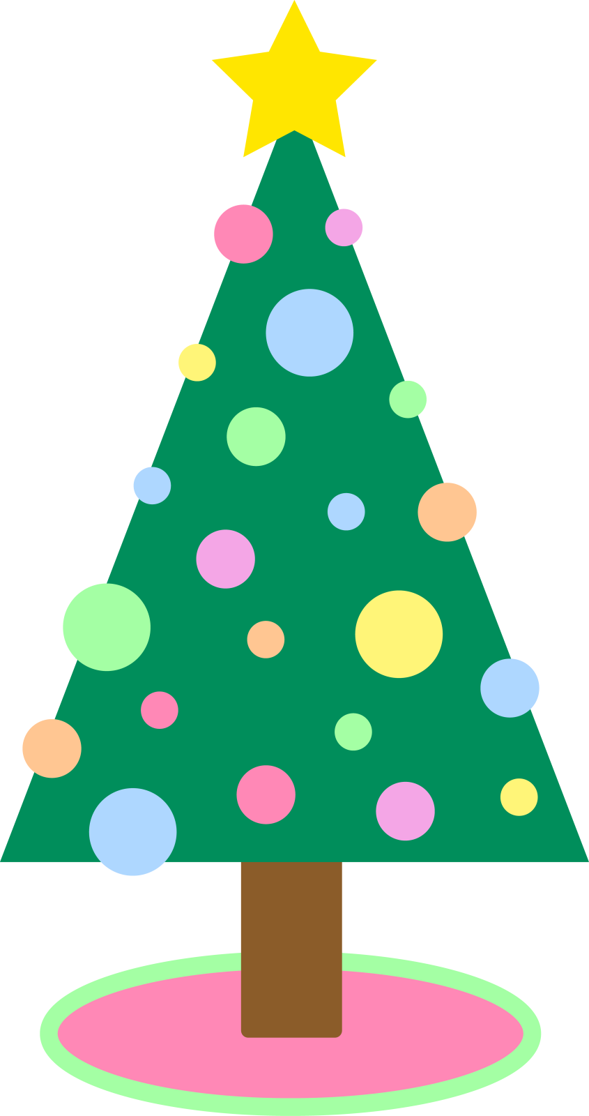 a christmas tree with colorful balls on it