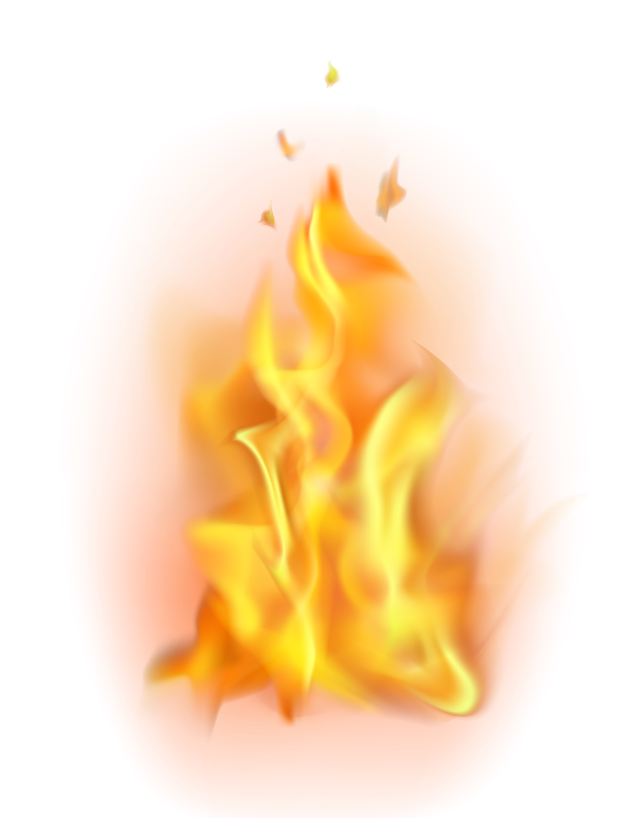a fire on a white background