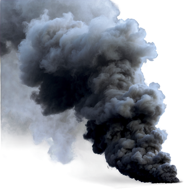 a black cloud of smoke