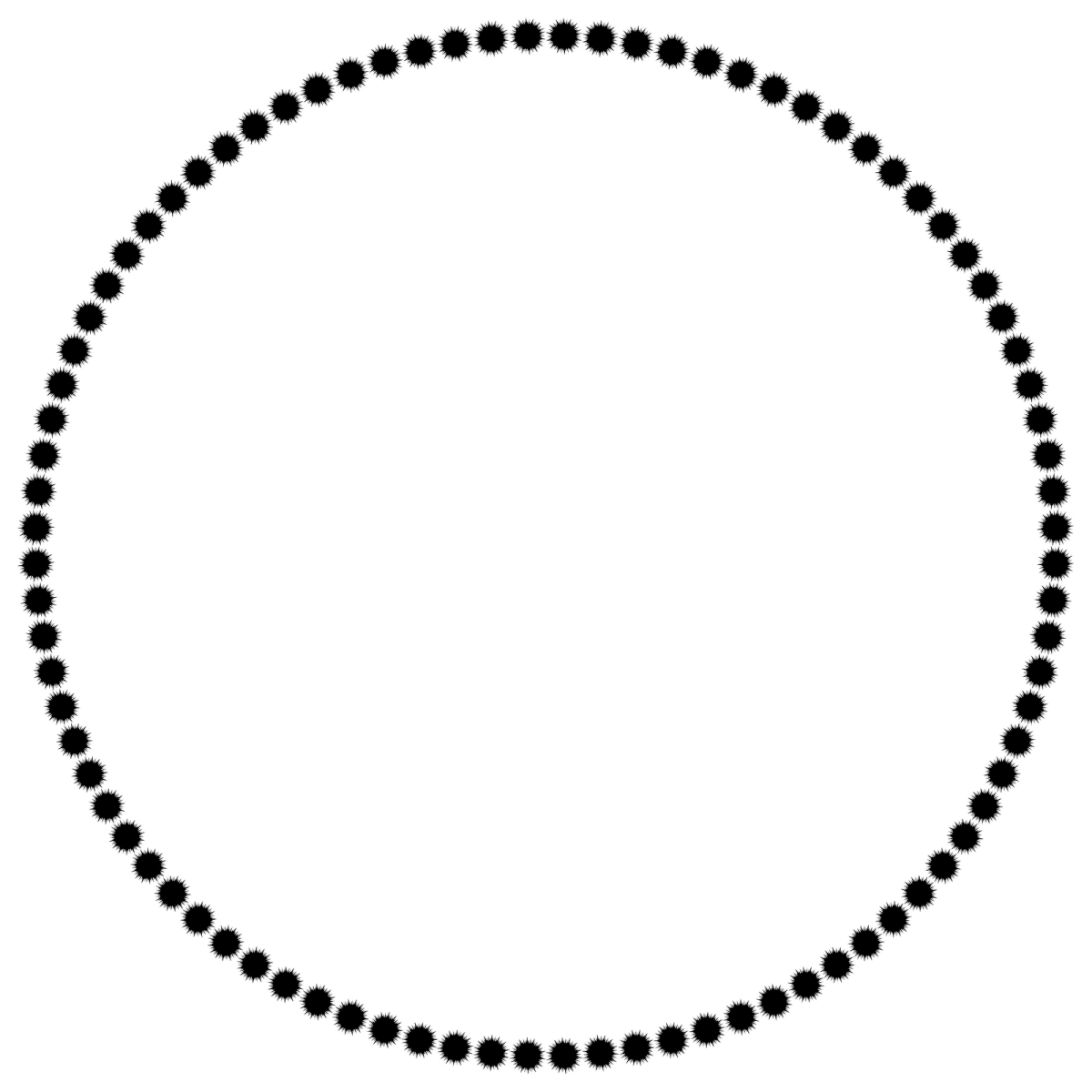 a black and white image of a circle