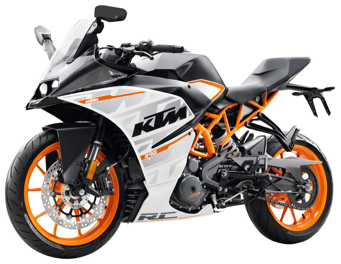 a white and orange motorcycle is shown in this image