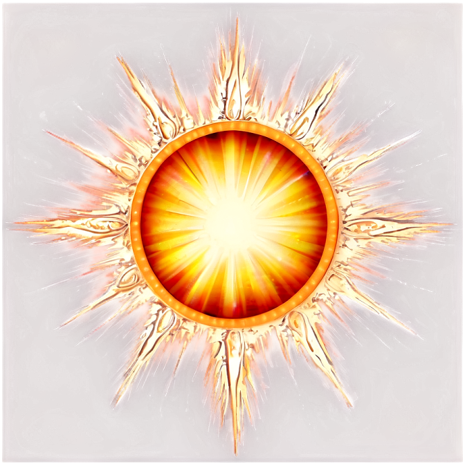 an illustration of a sun burst in the sky