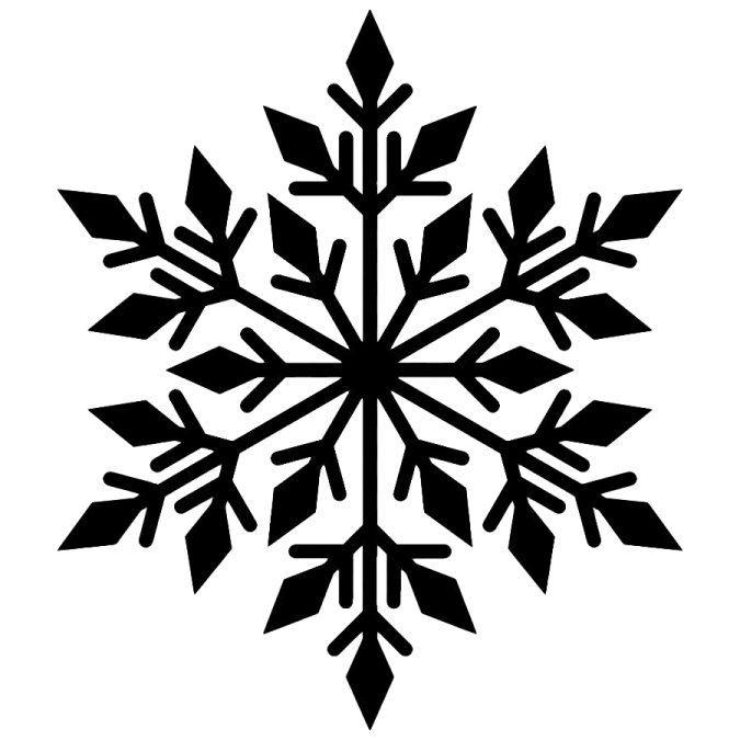 a black and white snowflake
