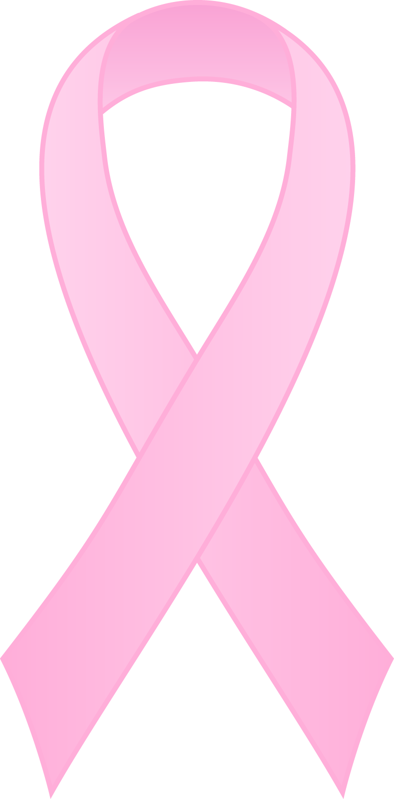 a pink ribbon on a white background