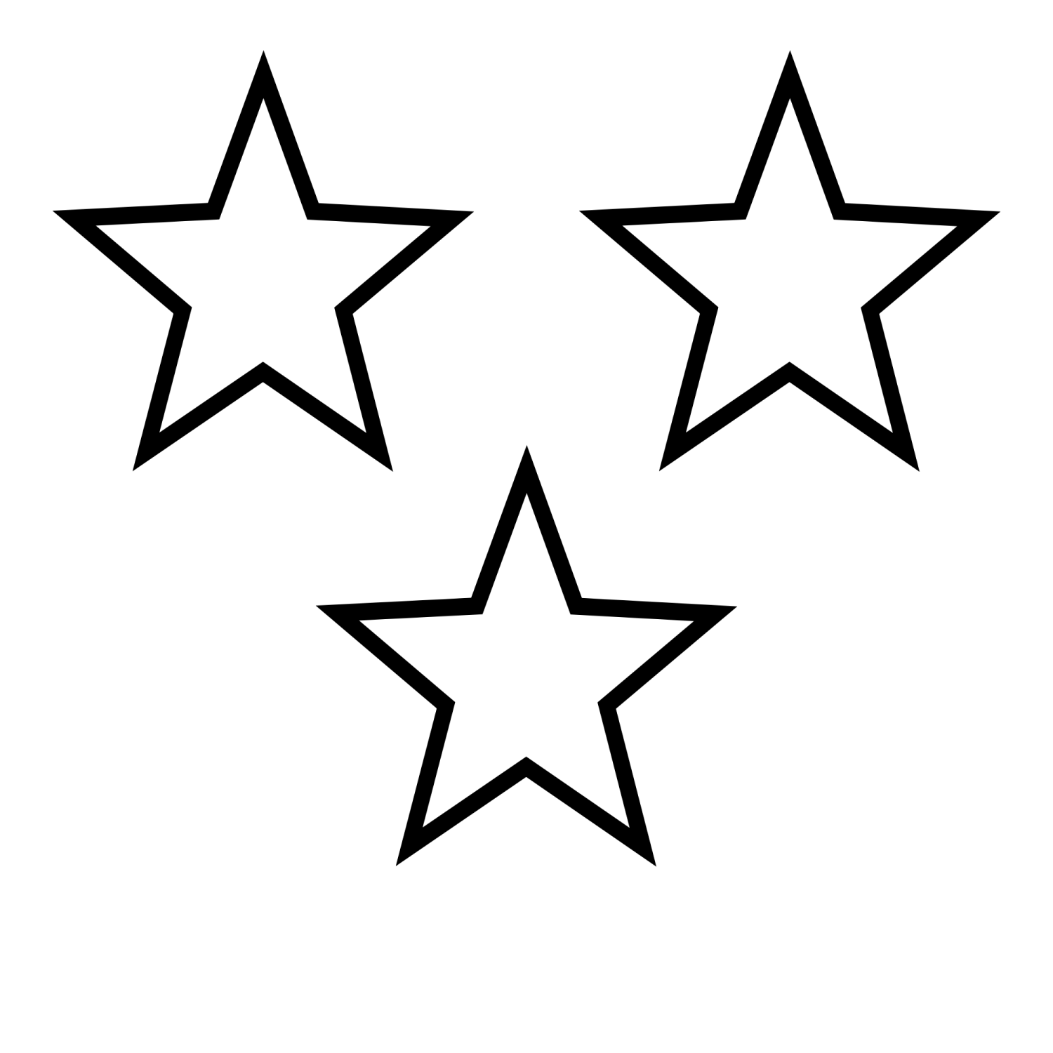 five stars coloring page
