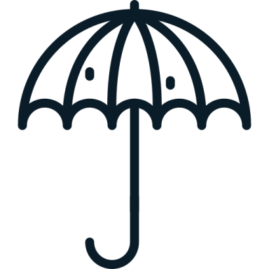 a black and white image of an umbrella