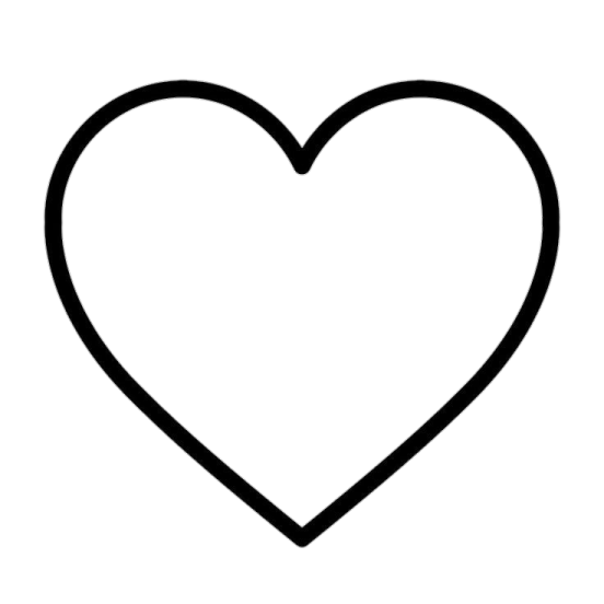 a black and white heart icon