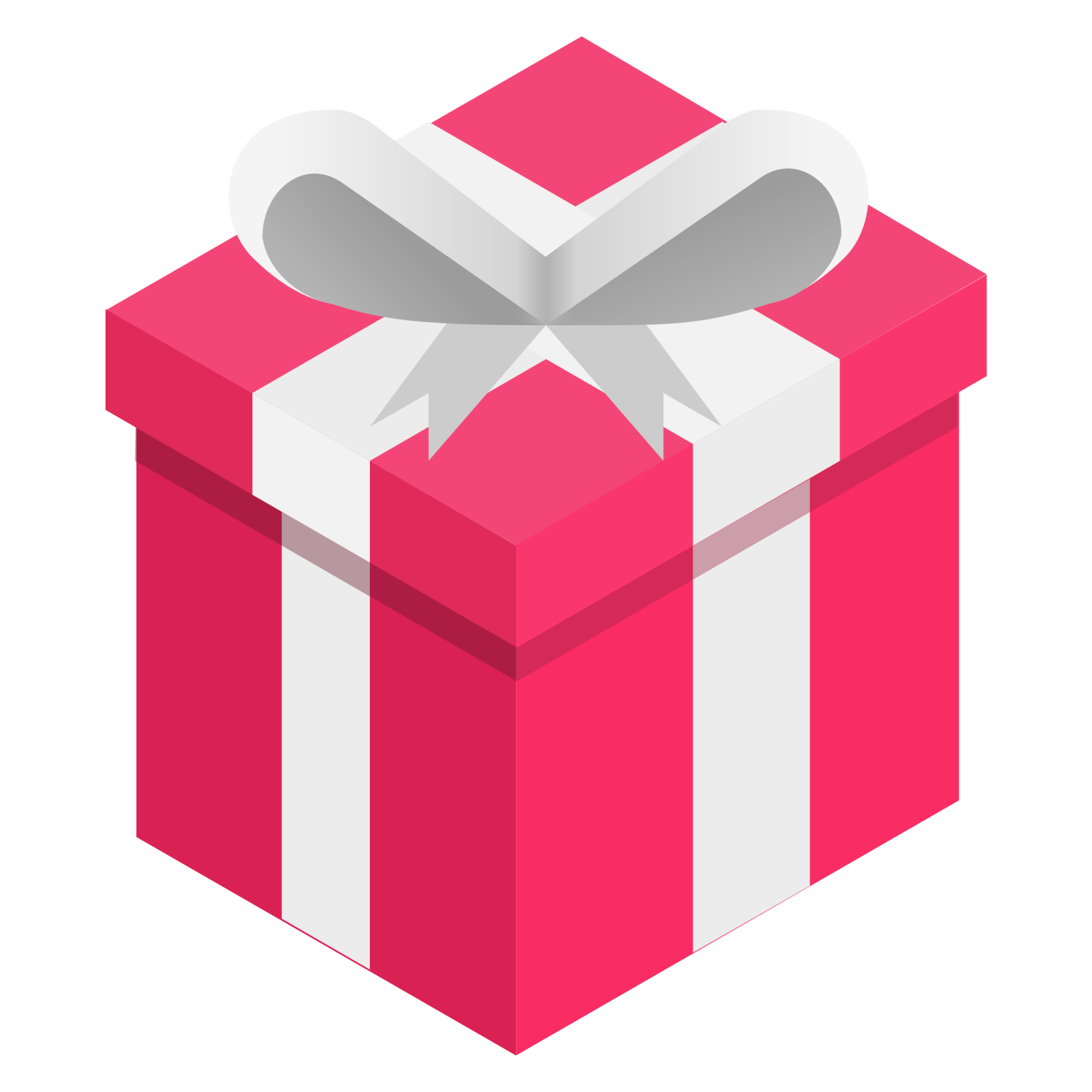 a red gift box with a white bow