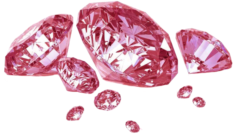 pink diamonds on a white background