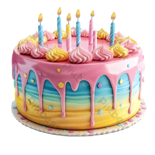 a birthday cake with candles on top of it