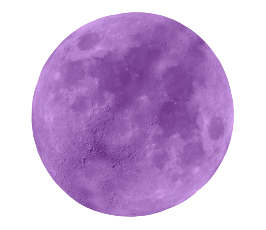a purple moon on a white background