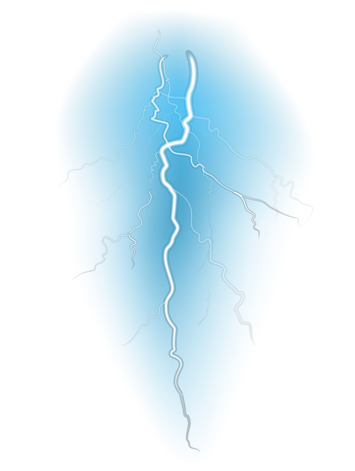 a lightning bolt on a white background